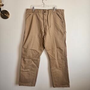 NWT Wrangler Men's Relaxed Fit Carpenter Pants-Tech Pocket-Lt Brown-40x32